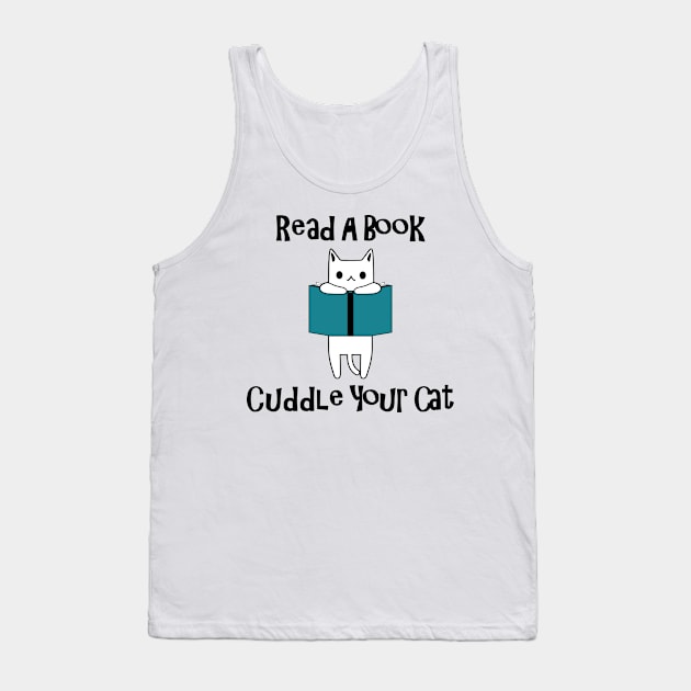 Read Book Cuddle Cat Tank Top by SandraKC